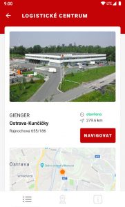 mobilní aplikace gienger